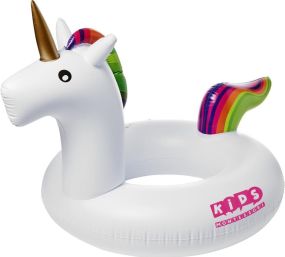Aufblasbarer Schwimmring Unicorn als Werbeartikel