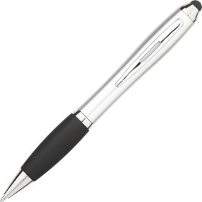 Stylus-Kugelschreiber Nash mit schwarzen Griff als Werbeartikel