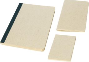 Verde 3-tlg. Geschenkset mit Schreibwaren aus Graspapier als Werbeartikel