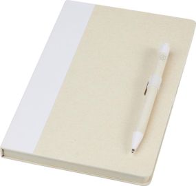 Dairy Dream A5 Notizbuch und Kugelschreiber-Set aus recyceltem Milchkarton als Werbeartikel