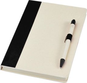 Dairy Dream A5 Notizbuch und Kugelschreiber-Set aus recyceltem Milchkarton als Werbeartikel