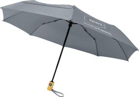 Bo 21" Vollautomatik Kompaktregenschirm aus recyceltem PET-Kunststoff als Werbeartikel