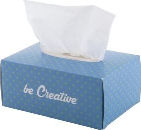Papiertaschentücher CreaSneeze, inkl. Vollfarbdruck als Werbeartikel