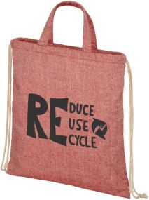 Pheebs 210 g/m² recycelter Rucksack mit Kordelzug 6L als Werbeartikel