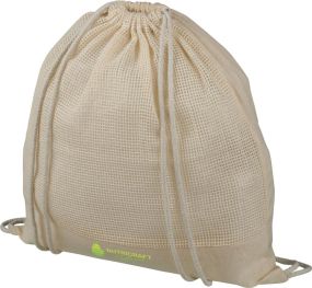 Maine Rucksack mit Kordelzug aus Baumwollgewebe 5L als Werbeartikel