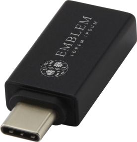 ADAPT USB C auf USB A 3.0 Adapter aus Aluminium als Werbeartikel