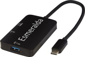 ADAPT Typ-C Multimediaadapter aus Aluminium (USB-A/Typ-C/HDMI) als Werbeartikel