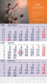 3 Monats-Wandkalender Standard 1 Plus, deutsch als Werbeartikel