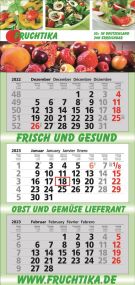 3 Monats-Wandkalender Basic 3, 4-sprachig als Werbeartikel