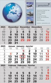 3-Monats-Wandkalender Complete 3, 3-sprachig