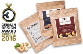 Premium Snacks Flowpack als Werbeartikel