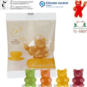Tee-Bären® im kompostierbaren Tütchen als Werbeartikel