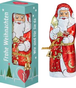Lindt & Sprüngli Weihnachtsmann in Geschenkbox als Werbeartikel