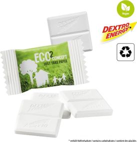 DEXTRO ENERGY* im Papierflowpack als Werbeartikel