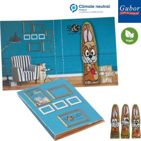 Süßes Briefchen mit MINI Schoki-Osterhäschen Standard als Werbeartikel
