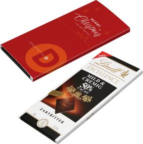 Lindt & Sprüngli Excellence Zartbitter-Schokoladentafel als Werbeartikel