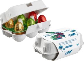6er Ostereier-Karton mit Ferrero Küsschen Eiern