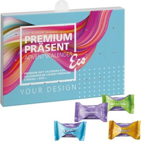 Premium Präsent-Adventskalender ECO, Milka Zarte Momente - kleine Menge als Werbeartikel