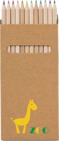Buntstift Schachtel Croco mit 12 Buntstiften als Werbeartikel