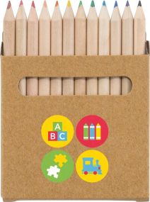 Buntstift Schachtel mit 12 Buntstiften Coloured als Werbeartikel