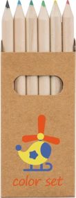 Buntstift Schachtel Bird mit 6 Buntstiften als Werbeartikel