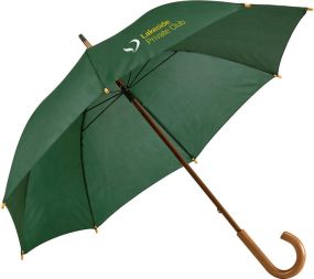 Regenschirm aus 190T-Polyester mit Holzgriff Betsey als Werbeartikel