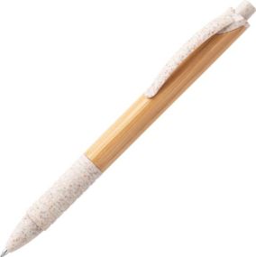 Bambus-Kugelschreiber mit einem Anti-Rutsch-Clip Kuma als Werbeartikel