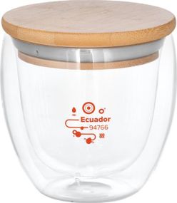 Reisebecher aus Borosilikatglas 250 ml Ecuador 250 als Werbeartikel