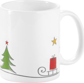 Weihnachtliche Tasse Ancelle als Werbeartikel