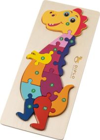 Dinosaurier-Puzzle aus Kiefernsperrholz Diplodoco als Werbeartikel