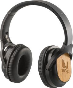 Kabellose Kopfhörer aus Bambus und ABS mit BT 5.0-Übertragung Gould als Werbeartikel