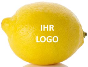 Zitrone mit Logo