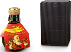 Präsentartikel: Kleinste Sektflasche: Weihnachtsgruß als Werbeartikel