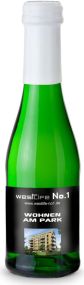 Sekt Cuvée Piccolo - Flasche grün, 0,2 l als Werbeartikel