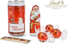 Präsenteset: Lindt-Geheimnis - Santa als Werbeartikel
