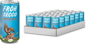 Präsentartikel: Frohsecco Ostern - 24 x Secco 0,2 l, Slimlinedose als Werbeartikel
