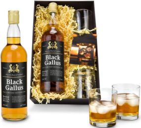 Präsenteset: Black Gallus Whisky als Werbeartikel
