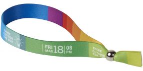 Komplett farbiges Festival-Armband Evi als Werbeartikel