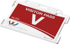 Vega Kartenhalter aus recyceltem Kunststoff als Werbeartikel
