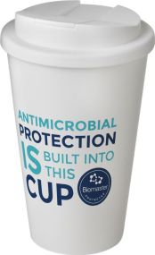 Antimikrobieller Isolierbecher Americano® Pure 350 ml mit auslaufsicherem Schraubverschluss als Werbeartikel