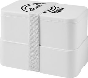 Doppel-Lunchbox MIYO Pure, antimikrobiell als Werbeartikel