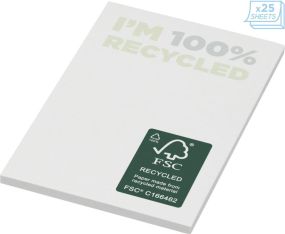 Recycelte Haftnotizen Sticky-Mate® 50 x 75 mm - 25 Blatt als Werbeartikel