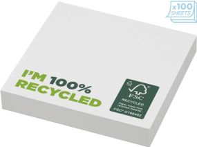 Recycelte Haftnotizen Sticky-Mate® 75 x 75 mm - 100 Blatt als Werbeartikel