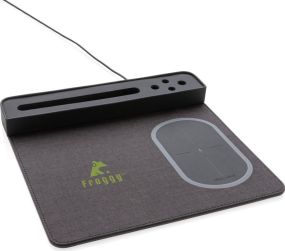 Air Mousepad mit 5W Wireless Charger und USB als Werbeartikel