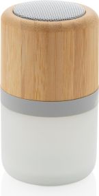 Farbwechselnder Lautsprecher aus Bambus 3W als Werbeartikel