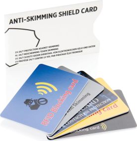 RFID Anti-Skimming-Karte mit aktivem Störchip als Werbeartikel
