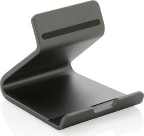 Terra Tablet- und Telefonständer aus RSC recyceltem Aluminiu als Werbeartikel