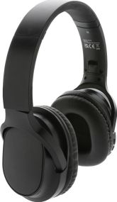 Elite Faltbarer kabelloser Kopfhörer aus RCS Kunststoff als Werbeartikel