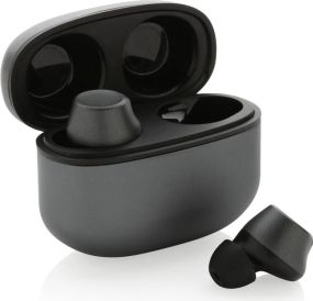 Terra Wireless-Ohrhörer aus RCS recyceltem Aluminium als Werbeartikel