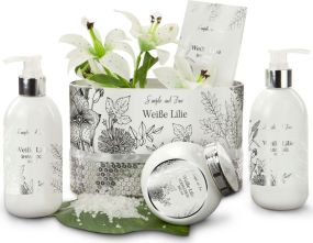 Wellness-Set Weiße Lilie als Werbeartikel